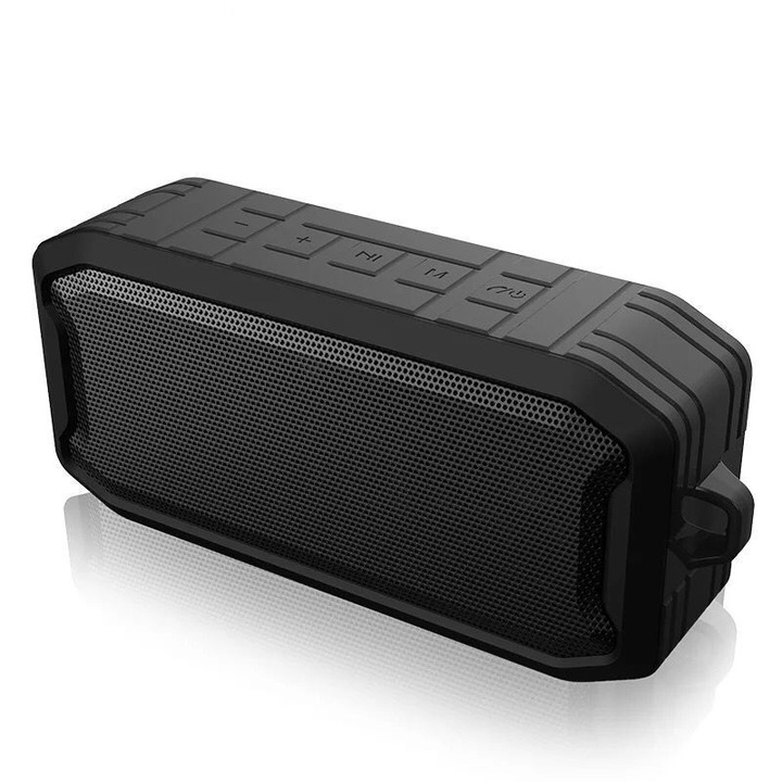 Boxa portabila, rezistenta la apa, M3 Bluetooth, FM & TF & USB, 5h Autonomie, Negru