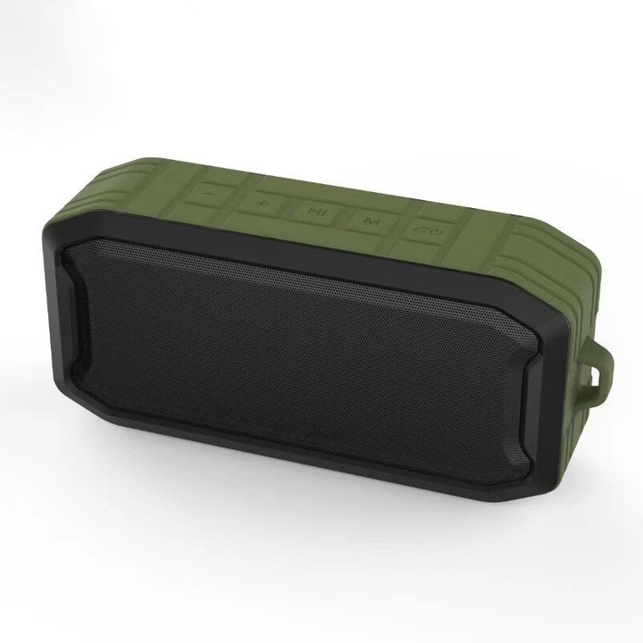 Boxa portabila, rezistenta la apa, F8 Bluetooth 5.0, Card TF, 8h Autonomie, Verde