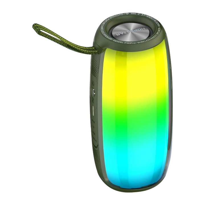 Boxa portabila A+ M1, Bluetooth 5.0, Ceas de alarma, Legatura wireless, Culoare Galben