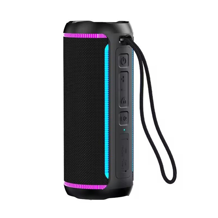Boxa portabila rezistenta la apa XDOBO Dignity 2024, 50W, Bluetooth V5.3, IPX6, TWS, Autonomie 12h, Negru