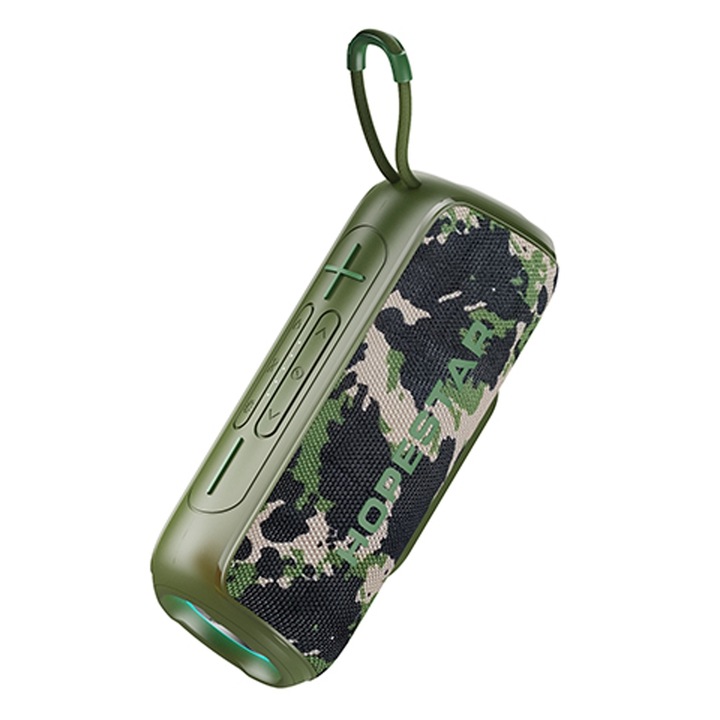 Boxa Portabila Bluetooth, Rezistenta la Apa IPX6, Camuflaj, Hopestar P26