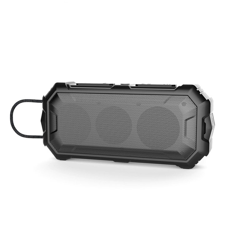 Boxa portabila, rezistenta la apa si socuri, C6 Outdoor Waterproof Bluetooth, Bluetooth 5.0, Hands-free Calling, Alb