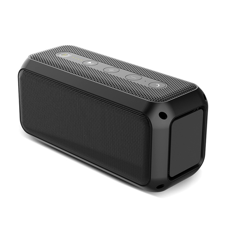 Boxa portabila rezistenta la apa EBS-307, Bluetooth 5.0, IPX4 Waterproof, 20W Putere, TWS, 8h Autonomie, Negru