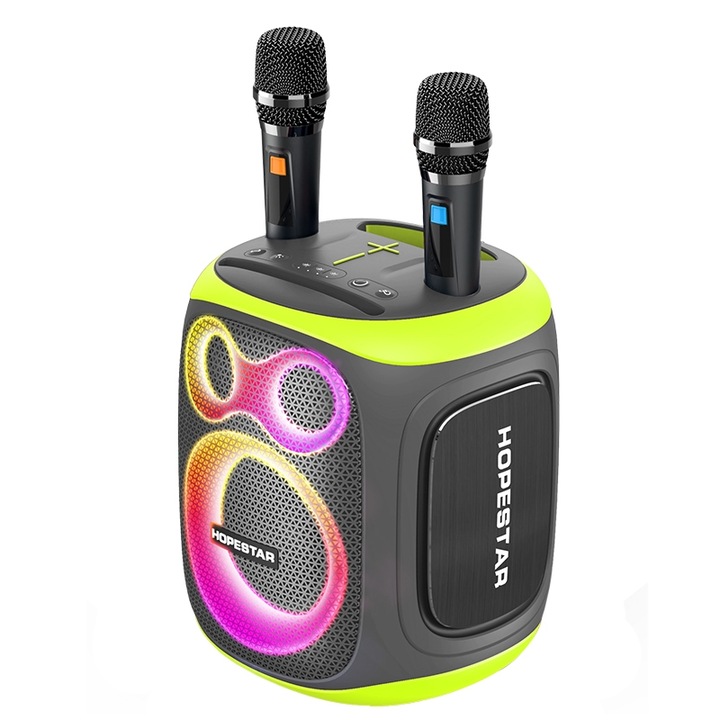 Boxa portabila, rezistenta la apa si socuri, HOPESTAR PARTY130, Bluetooth 5.0, 10W, 10h Autonomie, Gri