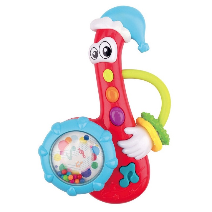 Saxofon muzical, KS, 6 melodii, efecte luminoase, set, 2xAAA