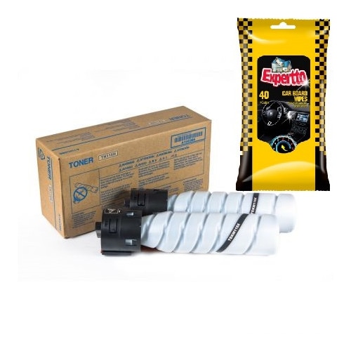 TN116, Set 2 x 11.000 pagini Tonere pentru Konica Minolta TN-116 - HQ BizHub 164/184/185 195/215/235/7718/7818/7719/7723 + cadou servetele bord original Expertto