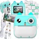 Mini aparat foto instantaneu Lewer, 11x11x4.5cm, Albastru/Alb