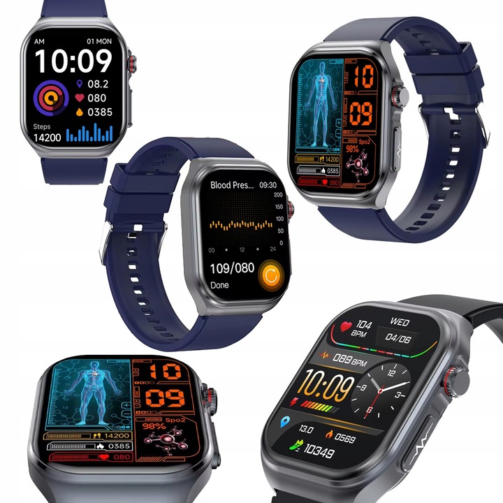 Ceas Smartwatch Lewer ET585, AMOLED, IP68, 2,04"