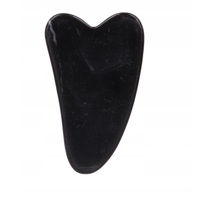 Масажор Gua Sha, Lewer, обсидиан, намаляване на тъмните кръгове, подобрена циркулация