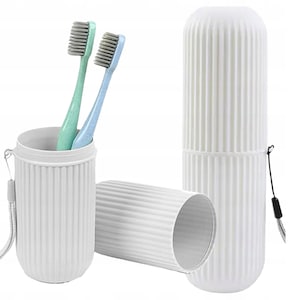 Etui de calatorie pentru periuta de dinti si pasta de dinti, Lewer, 19,5x6cm, impermeabil, cu manere