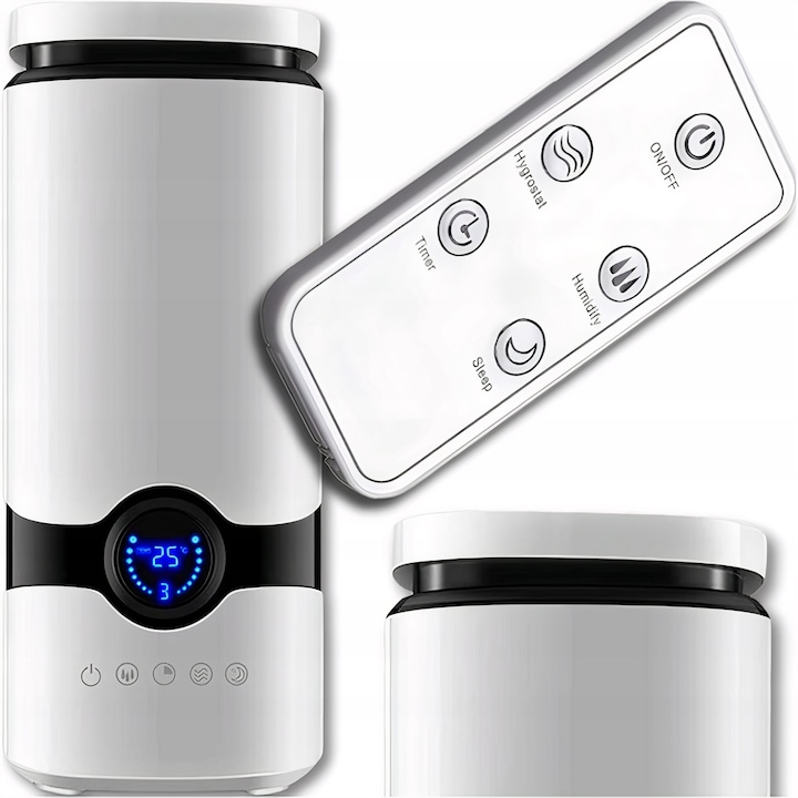 Овлажнител за Въздух - Топ 10 Най-Добрите Lewer автоматичен овлажнител с ароматерапия, йонизатор, бял, 4л