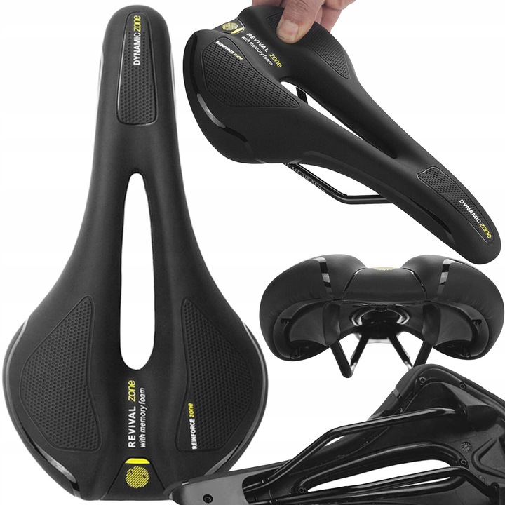 По-ниска велосипедна седалка, гел, ергономична, неплъзгаща се, 15x28 см