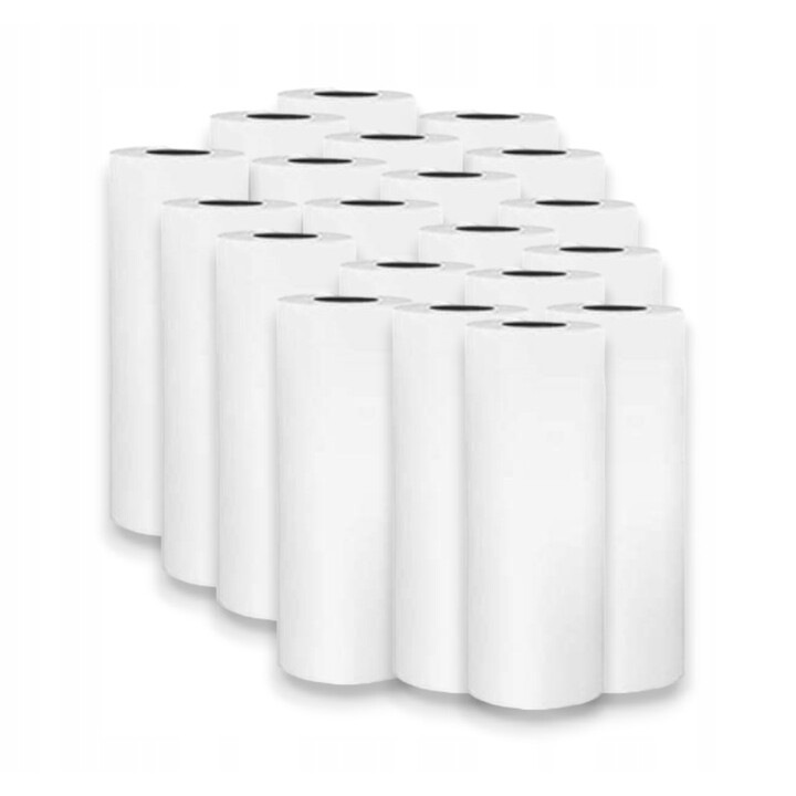 Set 20 role de hartie termica Lewer 57mm x 4m, alb