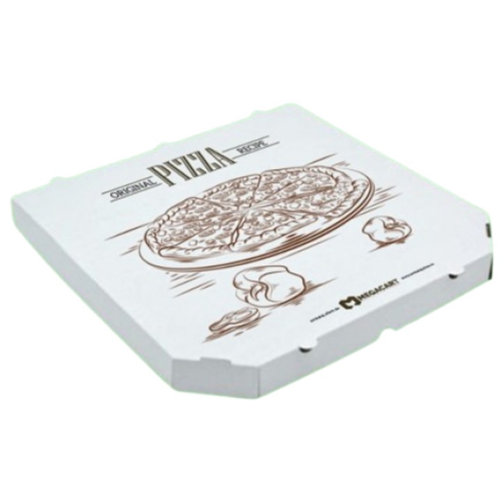 Cutii pizza tesita generic 100 set alb 420x420x40