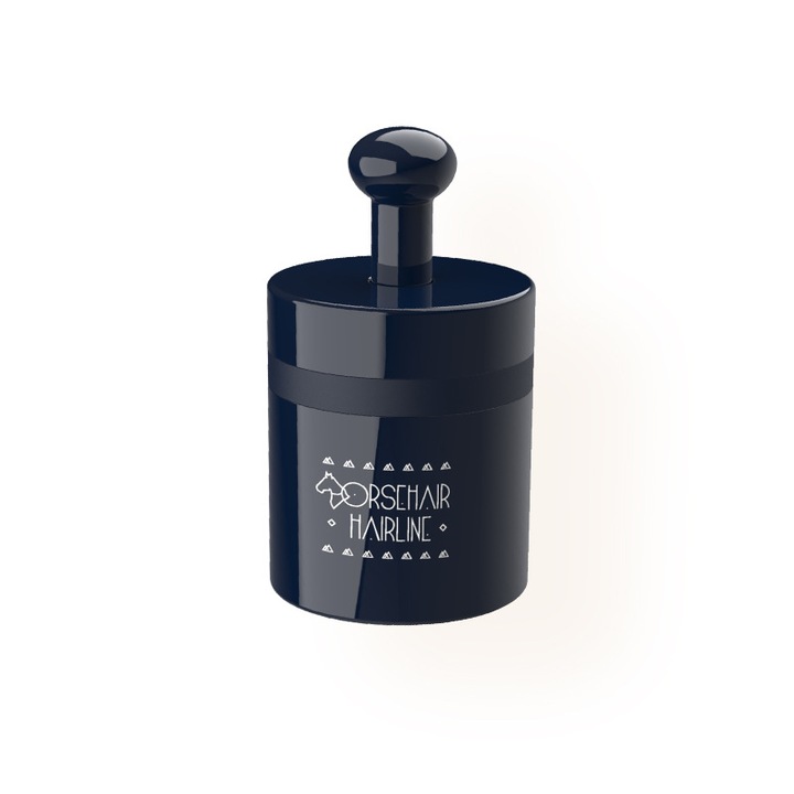 Pudra pentru Linia Parului cu Pensula - Rezistenta la Apa si Transpiratie, Umple Goluri, Contureaza Sprancenele，Negru-cenusiu