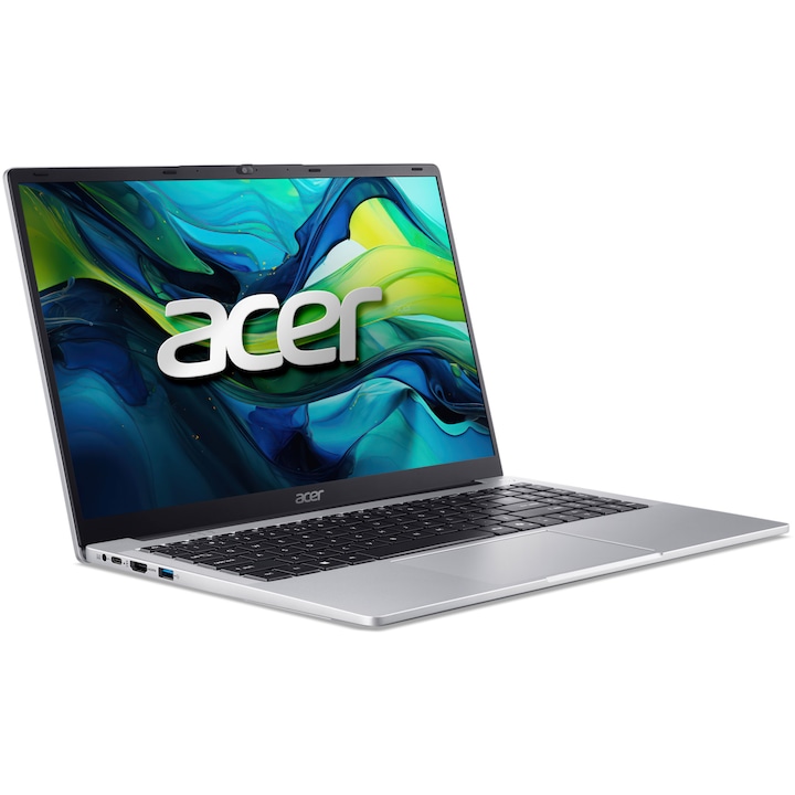 Laptop Acer Aspire Lite 15 cu procesor Intel® Celeron® N4500 pana la 2.8GHz, 15.6'', Full HD, IPS, 8GB LPDDR4X, 256GB SSD, Intel® UHD Graphic, No OS, Pure Silver