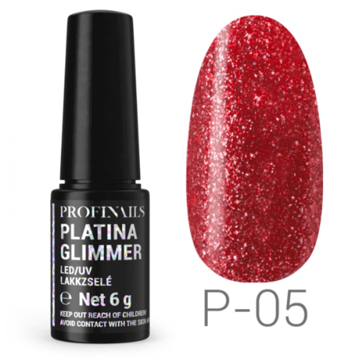Oja semipermanenta, Profinails, Platina Glimmer LED/UV 6g No. P-05