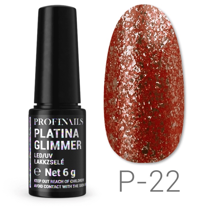 Oja semipermanenta, Profinails, Platina Glimmer LED/UV 6g No. P-22