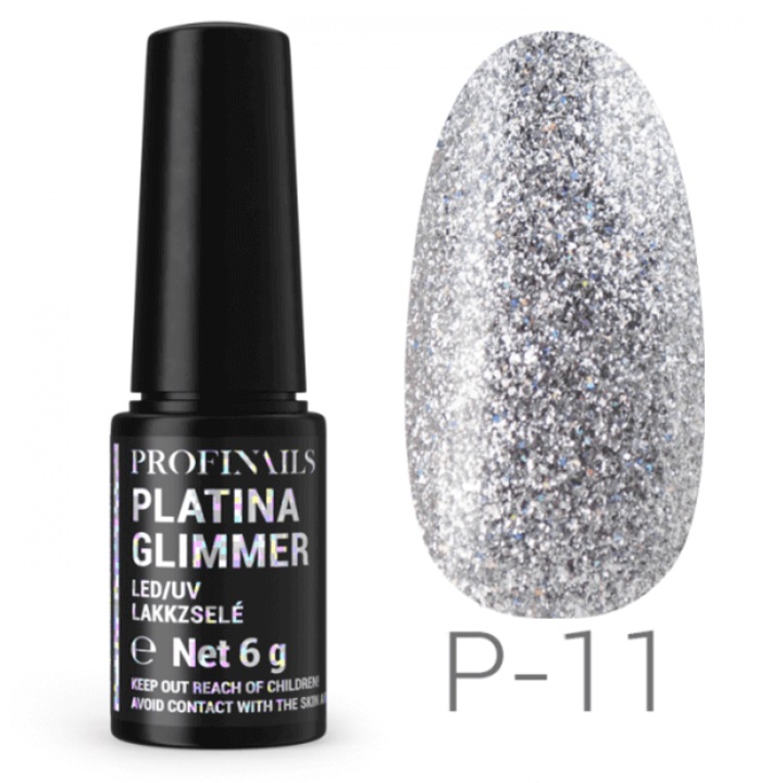 Oja semipermanenta, Profinails, Platina Glimmer LED/UV 6g No. P-11