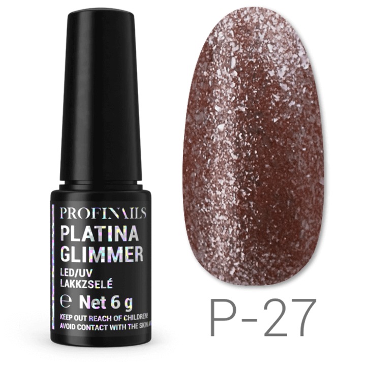 Oja semipermanenta, Profinails, Platina Glimmer LED/UV 6g No. P-27