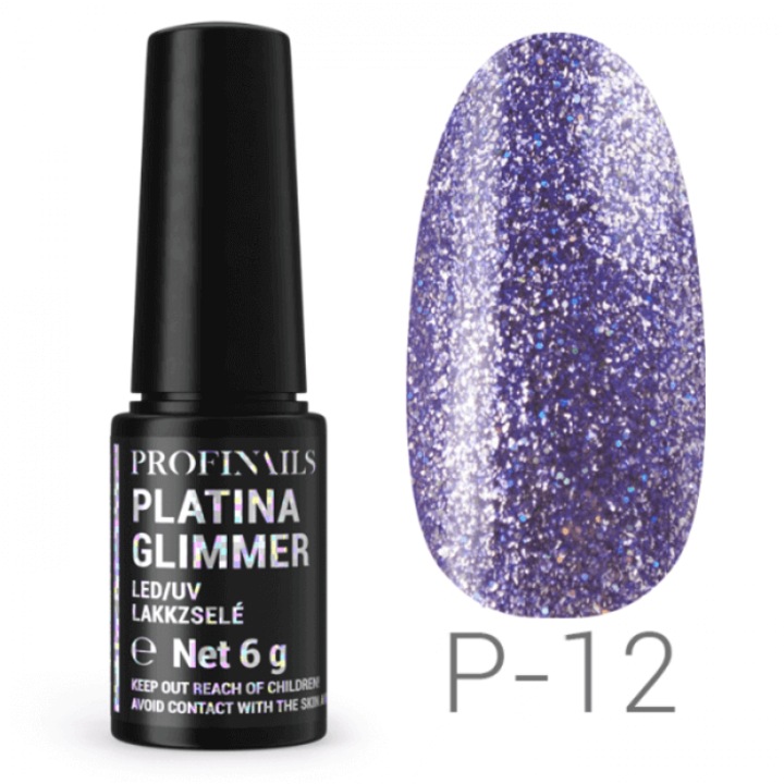 Oja semipermanenta, Profinails, Platina Glimmer LED/UV 6g No. P-12