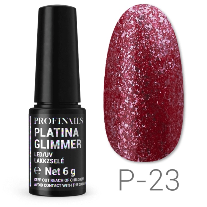 Oja semipermanenta, Profinails, Platina Glimmer LED/UV 6g No. P-23