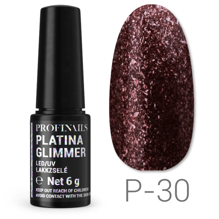Oja semipermanenta, Profinails, Platina Glimmer LED/UV 6g No. P-30