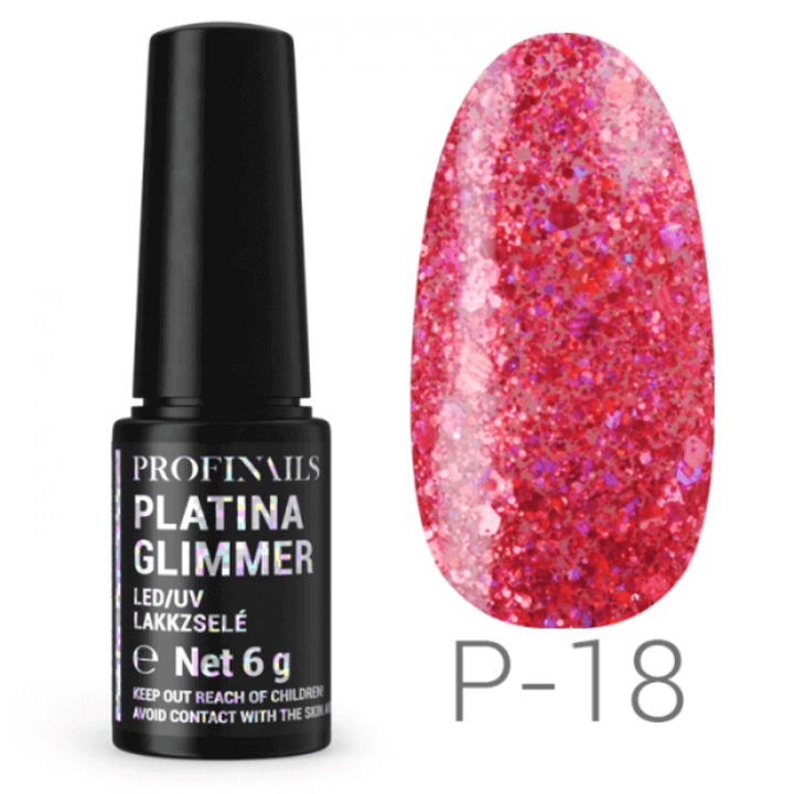 Oja semipermanenta, Profinails, Platina Glimmer LED/UV 6g No. P-18
