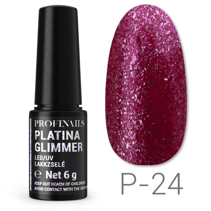 Oja semipermanenta, Profinails, Platina Glimmer LED/UV 6g No. P-24