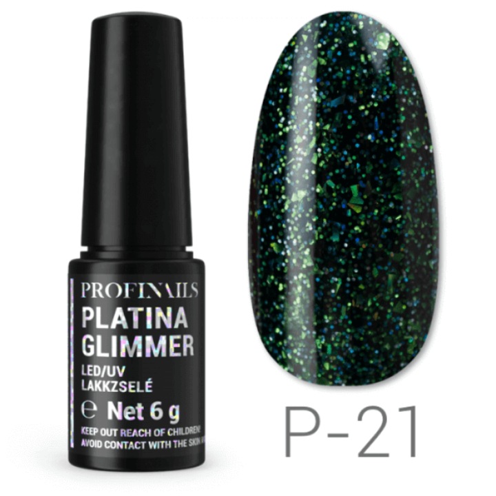 Oja semipermanenta, Profinails, Platina Glimmer LED/UV 6g No. P-21