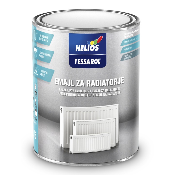 Email alb pentru calorifere Helios Tessarol 0, 75