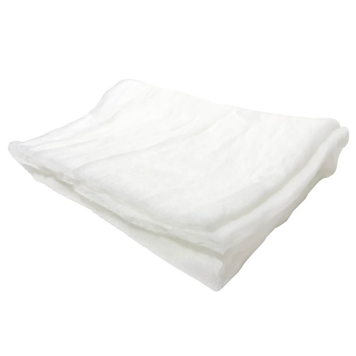 Poly pad filtrare acvariu si iaz, 110×45 cm tip pasla filtranta alba, reutilizabila, pentru filtrarea apei din diverse sisteme de filtrare