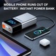 Автомобилен стартер Fudisenn® за бензинов/дизелов двигател, 1000A, 14.8V, 6000mAh, 150PSI, -20-60℃, LED, цифров дисплей, ABS материал, преносим, сребрист, 180x95x50mm