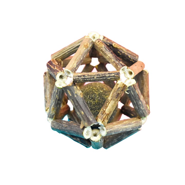 Jucarie pentru pisici, Lemn/Catnip, Maro