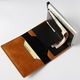 Portofel securizat RFID pentru carduri, PortCard cu glisare rapida pop-up, piele ecologica, Ultra Slim, unisex, compartiment bancnote, maro deschis
