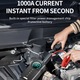 Автомобилен стартер и въздушен компресор 2 в 1, Fudisenn®, за 6L бензинов или 3L дизелов двигател, максимален ток 1000A, капацитет 6000 mAh, 12V, фенерче, USB външна батерия, смарт клещи, фланелена чанта, черен, 195×59×83mm