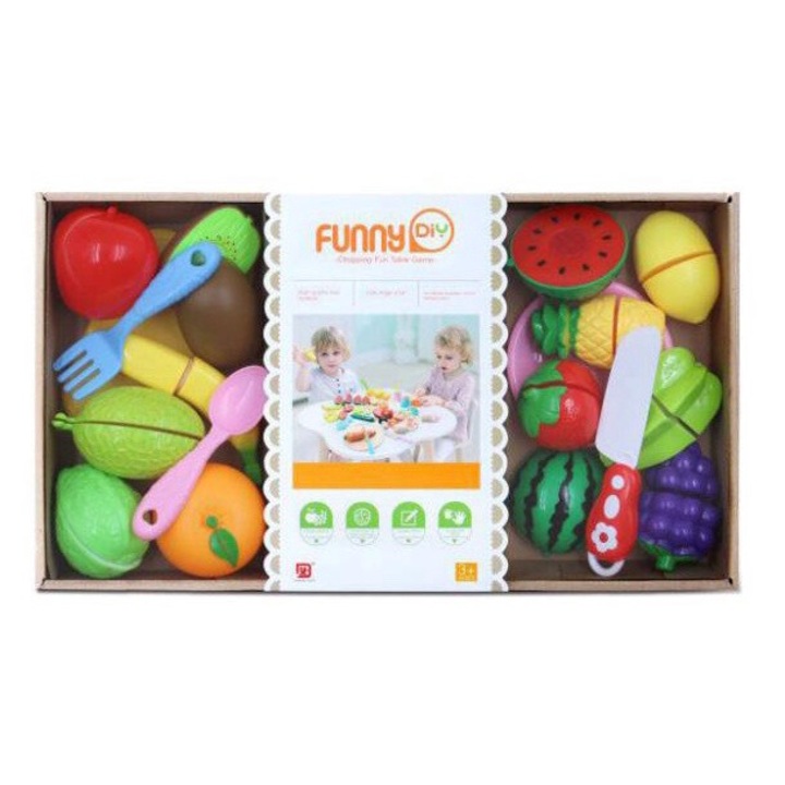 Gyümölcs/zöldség szett tépőzárral, Askato, többszínű