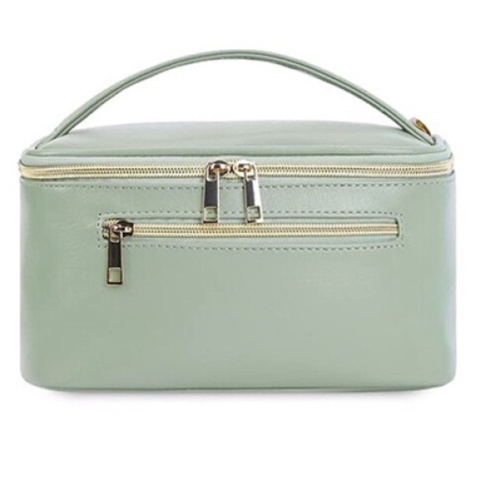 Női kozmetikai táska, ecsettartó rekesz, műbőr, hordozható