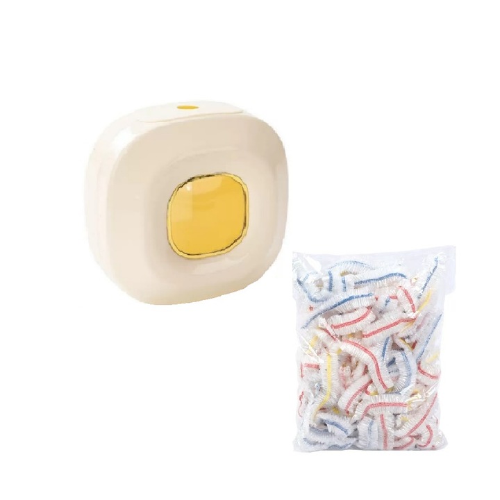 Set dispenser/100 folii alimentare, Montare perete, Plastic, Multicolor