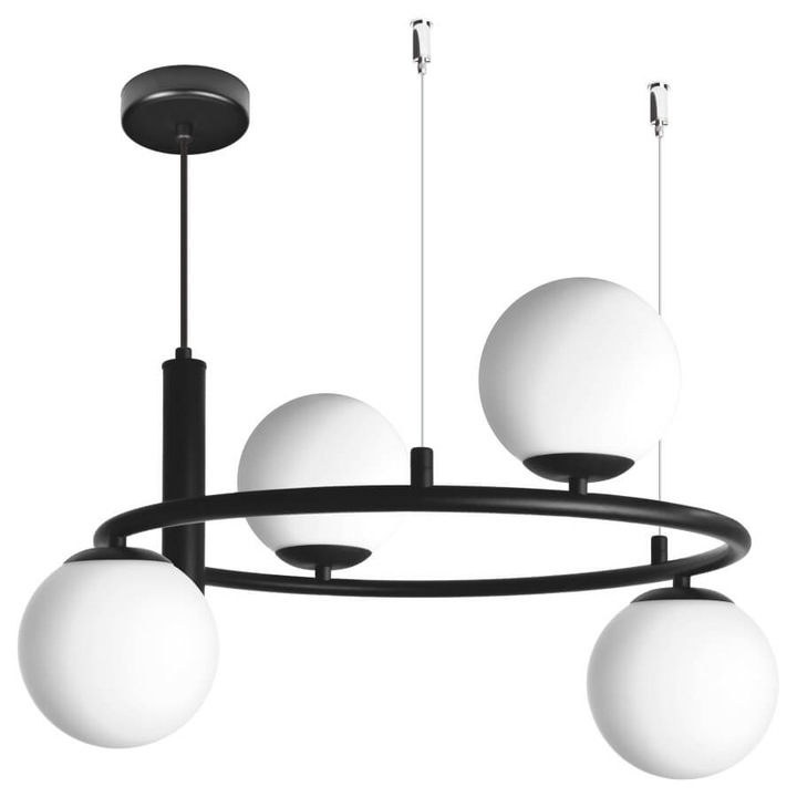 Полилей SZPAK CERES, 4XE14, стъкло, регулируема височина 41-95см, ширина 70см, дълбочина 70см