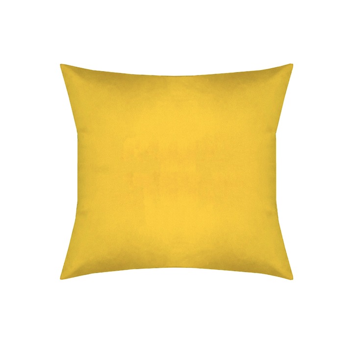 Perna Velaria, catifea Banana Yellow, 40x40 cm - Burduf cadou
