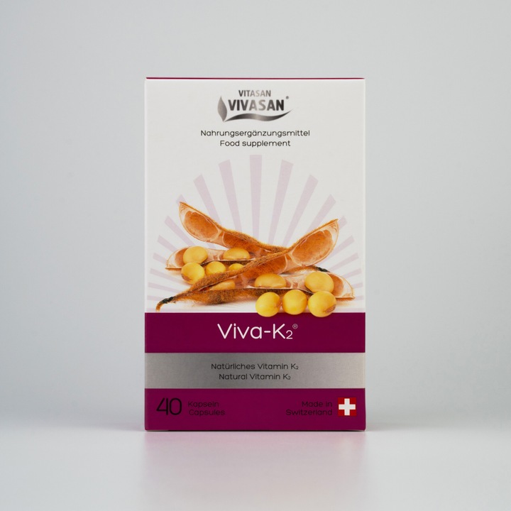 VIVA K2 - Supliment alimentar pentru tesutul osos, Vivasan, 40 capsule