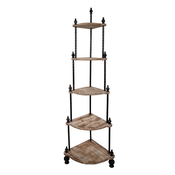 Стелаж от желязо и дърво 45x45x184 см
