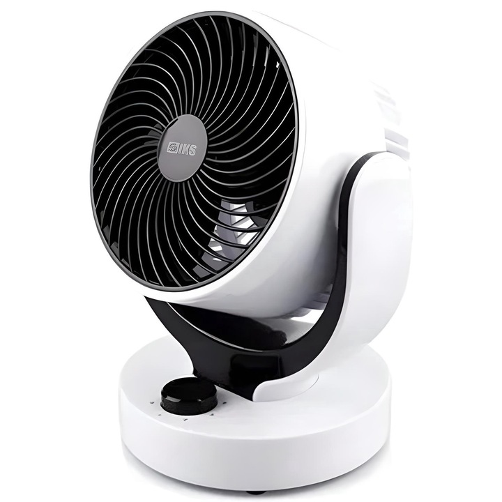 SIKS 2 az 1-ben elektromos fűtő-és hűtő ventilátor, állítható termosztát, 2 sebesség, 220 V, teljesítmény 2000 W, ventilátor funkció, hordozható, csendes, fekete/fehér