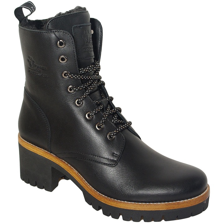 Botine dama Panama Jack, piele, negru, marime 41 EU