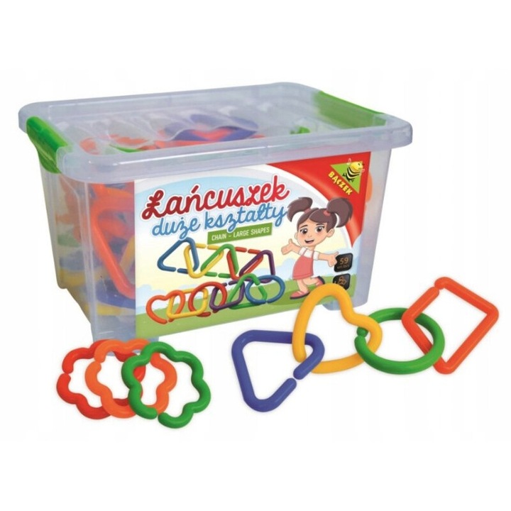Set jucarie educativa, 59 forme colorate, 3 ani+, 12x21,5x15cm