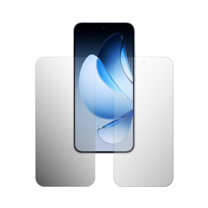 Set 2X Folie Protectie Ecran Folie24, pentru Oppo Reno13, 1X Ultra-Clear + 1X Mata, Acoperire Totala Full-Display, Adezive, Flexibile cu Auto Regenerare