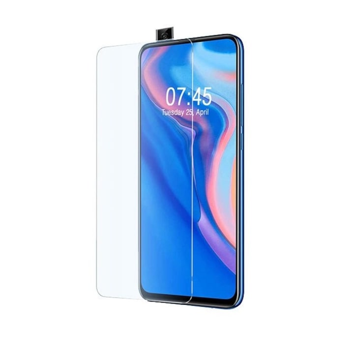 Стъклен протектор, съвместим с Huawei Y9 2019, Transparent, Flippy