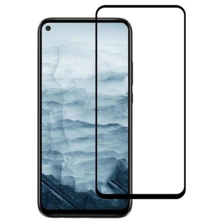 Fólia Huawei Mate 30 Lite-hoz, Edzett Üvegből, Evolium, Fekete