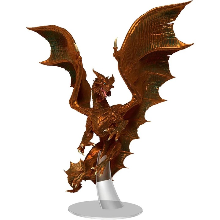 Фигурка WizKids, D&D, Icons of the Realms, Adult Copper Dragon, 27 cm, Многоцветен